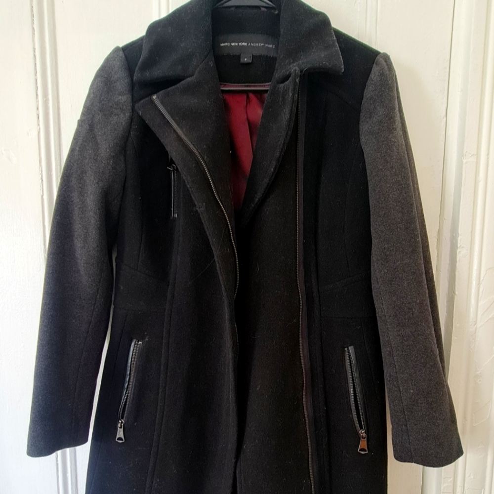 Mark NY Andrew Marc Coat - Black and Grey combination